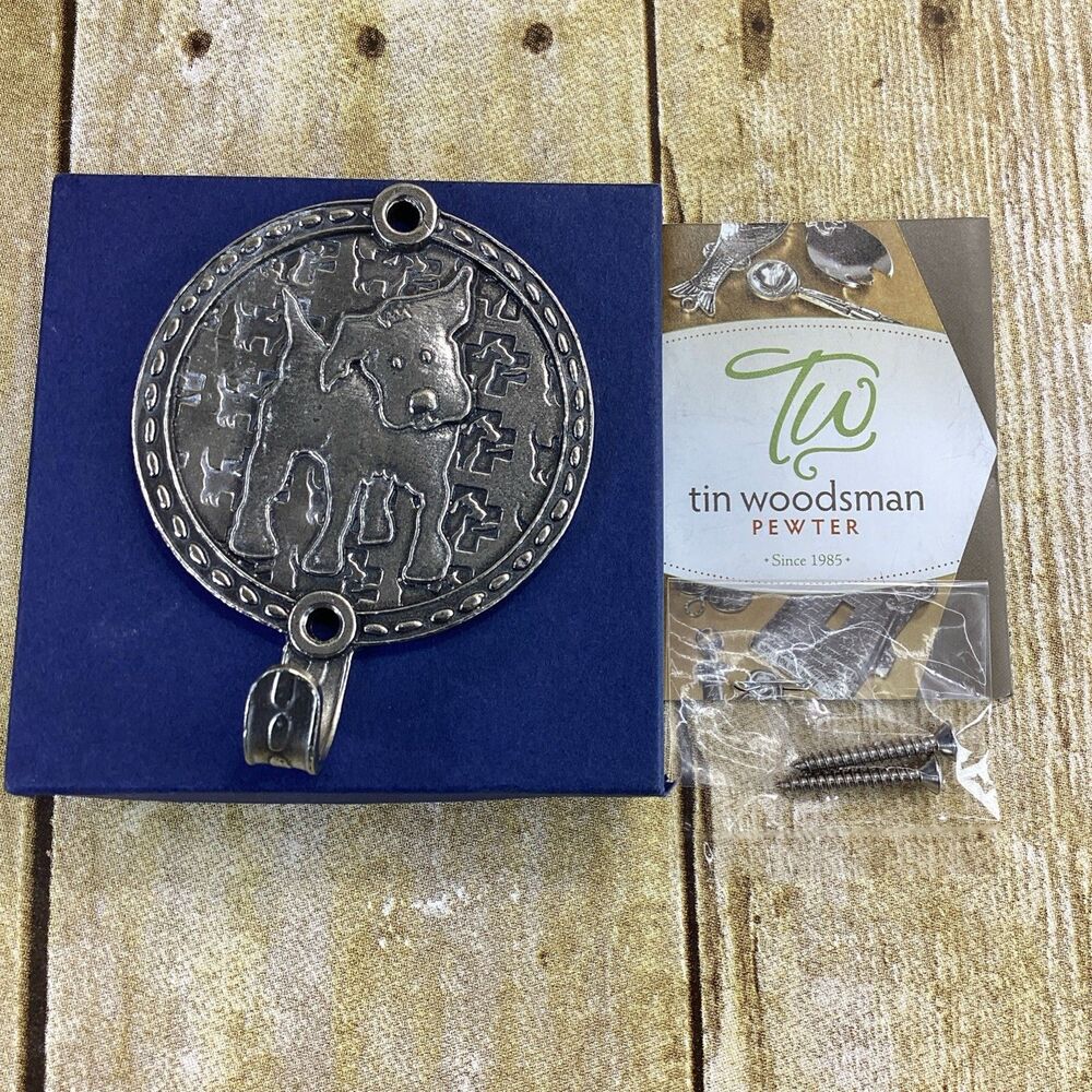 Tin Woodsman Pewter Dog Leash Wall Hook Made in USA Banfield Pet Hospital New